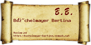 Büchelmayer Bertina névjegykártya